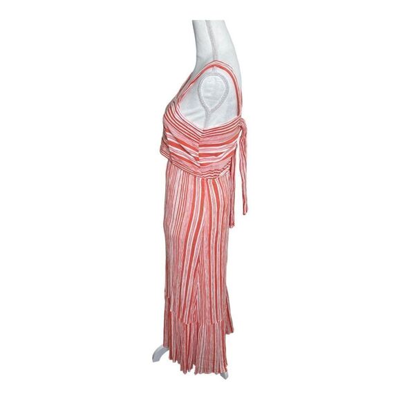 DOE & RAE White And Red Stripe Maxi Dress. Size Medium - Picture 5 of 7